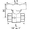 Vanne a clapet anti-retour PN 16 - L: 52 | Filetage : 1/2'' | L1: 35 | H: 49 Vanne a clapet anti-retour PN 16 - L: 52 | Filetage : 1/2'' | L1: 35 | H: 49