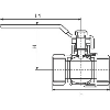 Vanne femelle - femelle - Dn: 20 | Filetage: 3/4'' | Pn: 25 bar | L: 56 | L1: 104 | H: 48 Vanne femelle - femelle - Dn: 20 | Filetage: 3/4'' | Pn: 25 bar | L: 56 | L1: 104 | H: 48