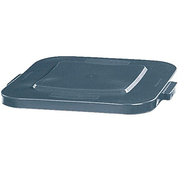 Couvercle pour poubelle multi-usage en polyéthylène (PE) de 151 litres, gris-Lire la description