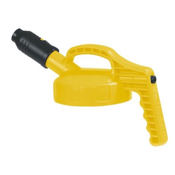 Couvercle fonctionnel pour flacon, avec bec court, jaune Couvercle fonctionnel pour flacon, avec bec court, jaune-Lire la description