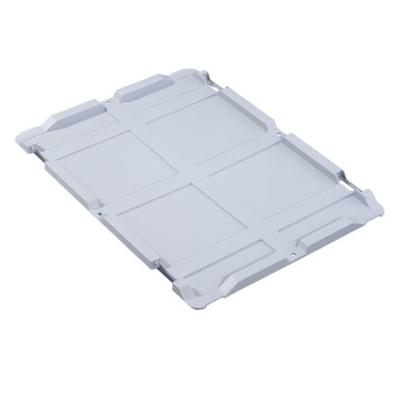Couvercle PP à charnières pour caisse Europe classic-line B, sans fermetures, 400 x 300 x 14mm, gris Couvercle PP à charnières pour caisse Europe classic-line B, sans fermetures, 400 x 300 x 14mm, gris-Lire la description