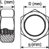 Écrou hexagonal, Classe 8  - Vendu par: 25 | D (mm): 18 | S (mm): 27 | L (mm): 15.8