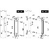 Gâche à encastrer pour serrure fortylock  "SFKI40" pour profil carré de 40 m/m