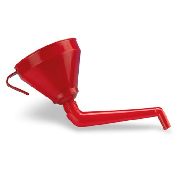 Entonnoir en plastique, avec tube d'écoulement coudé, 160 mm Ø Entonnoir en plastique, avec tube d'écoulement coudé, 160 mm Ø-Lire la description
