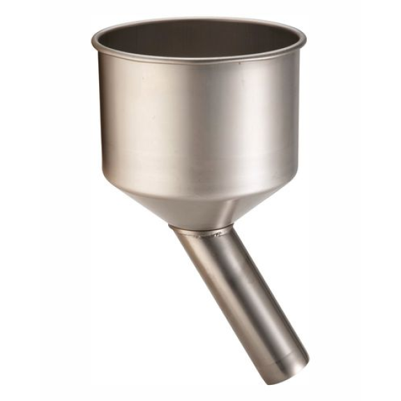 Entonnoir pour jerrican en inox, avec manchon biseauté Entonnoir pour jerrican en inox, avec manchon biseauté-Lire la description