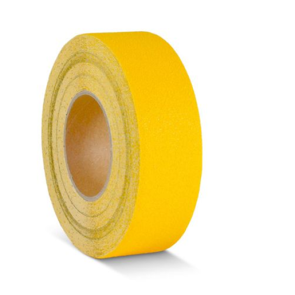 Revêtement anti-dérapant m2, Universel, jaune, rouleau 50 mm x 18,3 m-Lire la description