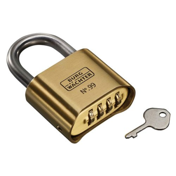 Cadenas à combinaison No. 99 Ni 50 SB, avec corps en laiton massif-Leggi tutto