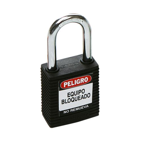 Cadenas de sécurité avec arceau en acier, noir, serrure unique à 6 goupilles-Lire la description