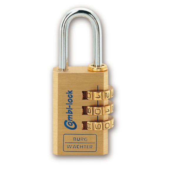 Cadenas à combinaison Combi 80 30 M, avec corps en laiton massif Cadenas à combinaison Combi 80 30 M, avec corps en laiton massif-Lire la description