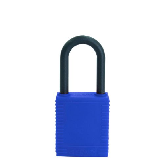 Cadenas de sécurité, anse plastique, bleu, non conducteur Cadenas de sécurité, anse plastique, bleu, non conducteur-Lire la description