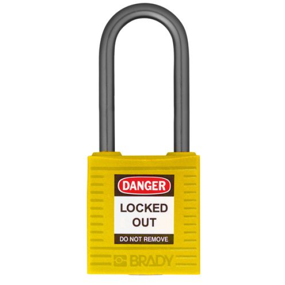 Cadenas de sécurité compact, clés uniques, hauteur d'arceau 38 mm, jaune, 6 pcs Cadenas de sécurité compact, clés uniques, hauteur d'arceau 38 mm, jaune, 6 pcs-Lire la description