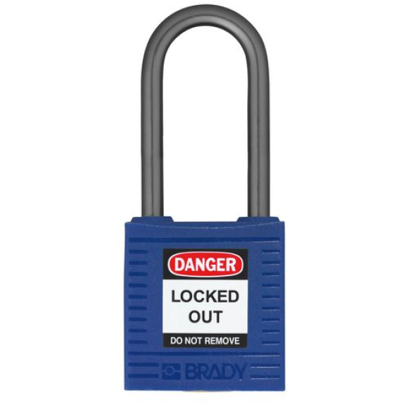 Cadenas de sécurité compact, clés uniques, hauteur d'arceau 38 mm, bleu, 6 pcs Cadenas de sécurité compact, clés uniques, hauteur d'arceau 38 mm, bleu, 6 pcs-Lire la description