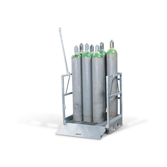 Palette GFP 50, pour bouteilles de gaz, en acier galvanisé, pour 12 bouteilles Ø max. 230 mm Palette GFP 50, pour bouteilles de gaz, en acier galvanisé, pour 12 bouteilles Ø max. 230 mm-Lire la description