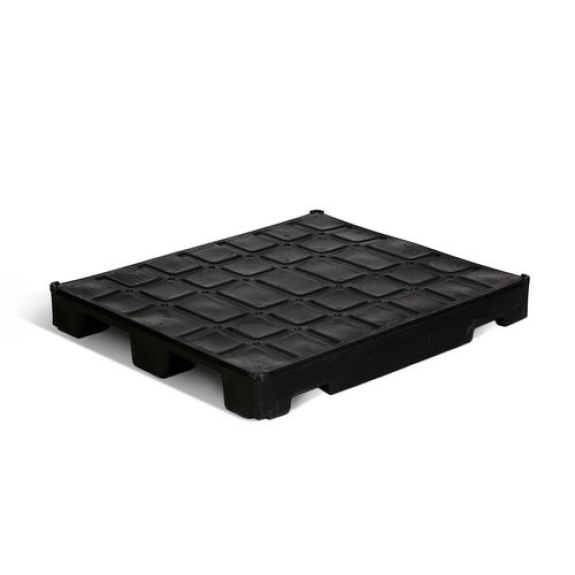 Palette PE, noire, 1200 x 1000 x 150 mm-Lire la description
