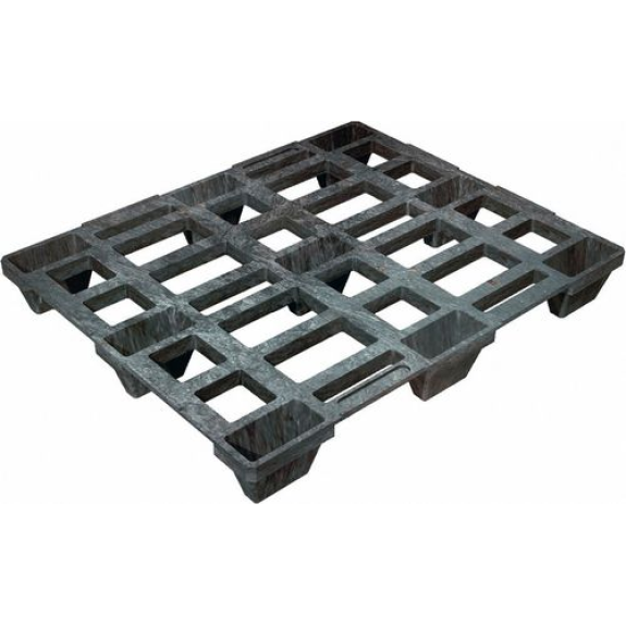 Palette industrielle 1020 litres, heavy-duty, en polyéthylène, avec 9 pieds, perforée Palette industrielle 1020 litres, heavy-duty, en polyéthylène, avec 9 pieds, perforée-Lire la description