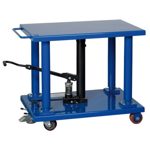 Table élévatrice hydraulique 600 x 900 mm, sur roulettes, capacité 900 kg Table élévatrice hydraulique 600 x 900 mm, sur roulettes, capacité 900 kg-Lire la description