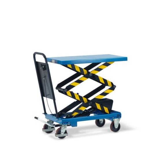 Table élévatrice HTW-D 50, double ciseau, 101 x 52 cm, capacité 500 kg-Lire la description