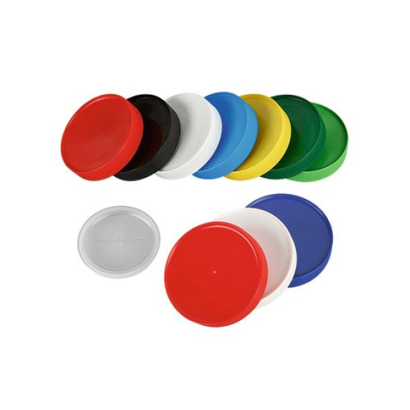Bouchon à vis, 90 mm, PEHD, avec joint, rouge, 12 pièces Bouchon à vis, 90 mm, PEHD, avec joint, rouge, 12 pièces-Lire la description