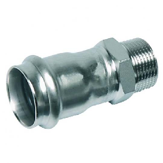 Manchon pressfitting inox  Ø 2"1/2 M x 76.1*-Lire la description