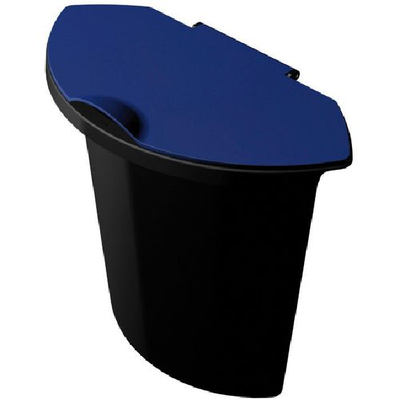 Bac interne avec couvercle pour corbeille 30 et 45 litres, 6 litres, noir/bleu Bac interne avec couvercle pour corbeille 30 et 45 litres, 6 litres, noir/bleu-Lire la description