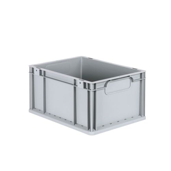 Bac gerbable Europe classic-line B, poignées encastrées grises, PP, 400 x 300 x 220 mm, UV = 8 pcs Bac gerbable Europe classic-line B, poignées encastrées grises, PP, 400 x 300 x 220 mm, UV = 8 pcs-Lire la description