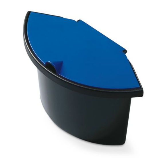 Bac interne avec couvercle pour corbeille 18 litres, 2 litres, noir/bleu-Lire la description