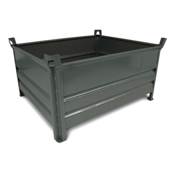 Bac gerbable SP 8010 Profi, acier, 400 litres, gris-Lire la description