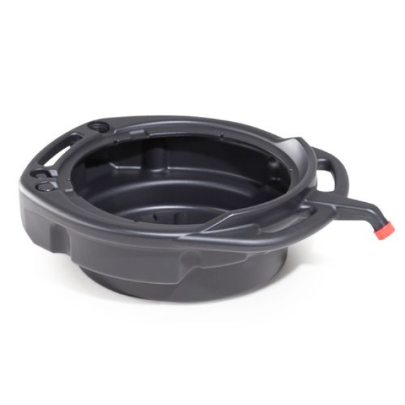 Bac pour huiles usagées et liquides de refroidissement, ouvert, rond, 15 litres-Lire la description