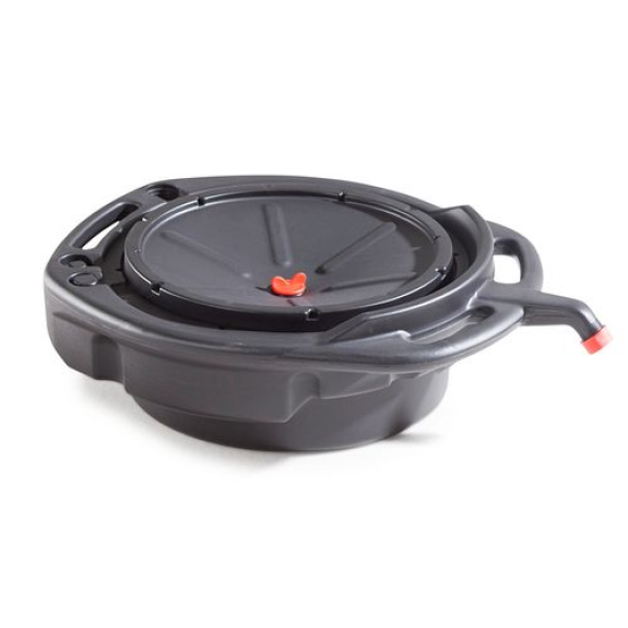 Bac pour huiles usagées et liquides de refroidissement, fermé, rond, 14 litres Bac pour huiles usagées et liquides de refroidissement, fermé, rond, 14 litres-Lire la description