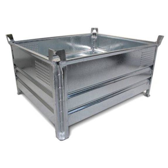 Bac gerbable SP 5080 Profi, acier, 160 litres, galvanisé-Lire la description