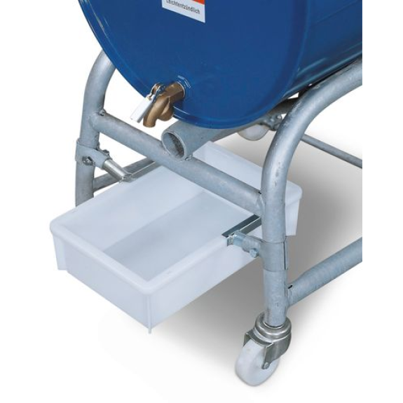 Bac pour égouttures en polyéthylène (PE), pour basculeur de fût, 10 litres Bac pour égouttures en polyéthylène (PE), pour basculeur de fût, 10 litres-Lire la description