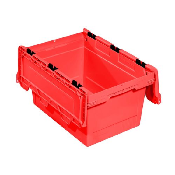 Bac gerbable multi-usage classic-line D, couvercle à bascule, 600 x 400 x 349 mm, rouge, UV = 2 pcs Bac gerbable multi-usage classic-line D, couvercle à bascule, 600 x 400 x 349 mm, rouge, UV = 2 pcs-Lire la description