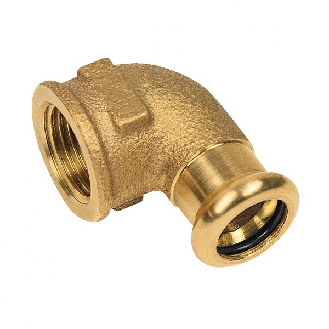 Coude pressfitting bronze  Ø 5/4" F x 35*-Lire la description