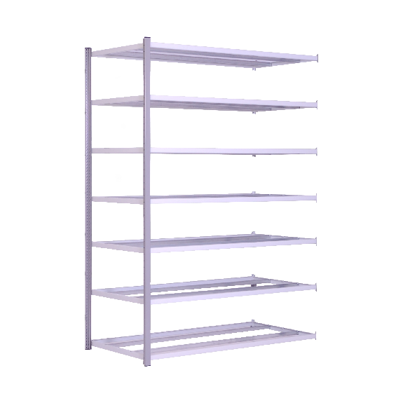 Rayonnage tubulaire ICARE 7 niveaux - Element suivant - L121cm x H200 x P35cm - PROVOST-Lire la description