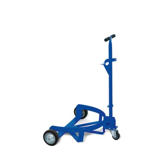 Roule-fût CADDY acier, pour fûts 200 l., ch. adm. 250kg, 2 roues, 1 roulette pivotante, timon/levier Roule-fût CADDY acier, pour fûts 200 l., ch. adm. 250kg, 2 roues, 1 roulette pivotante, timon/levier-Lire la description
