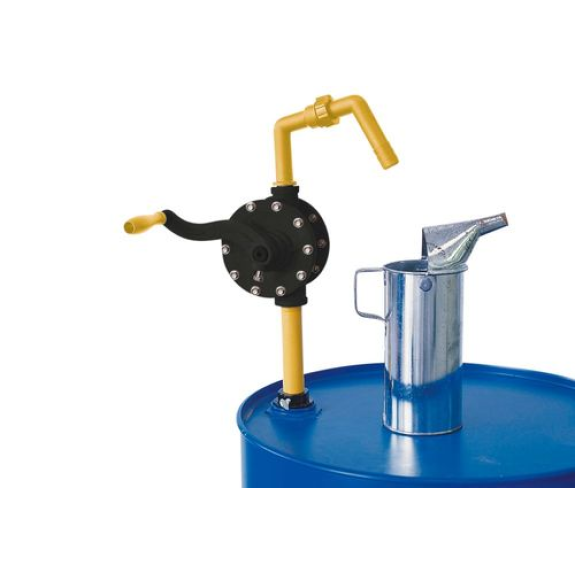 Pompe rotative en plastique, pour acides, bases et solutions aqueuses, jaune Pompe rotative en plastique, pour acides, bases et solutions aqueuses, jaune-Lire la description