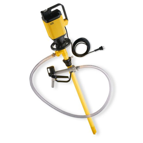 Pompe électrique pour fûts en PP pour acides agressifs et produits à haute densité, plongeur 1200 mm Pompe électrique pour fûts en PP pour acides agressifs et produits à haute densité, plongeur 1200 mm-Lire la description
