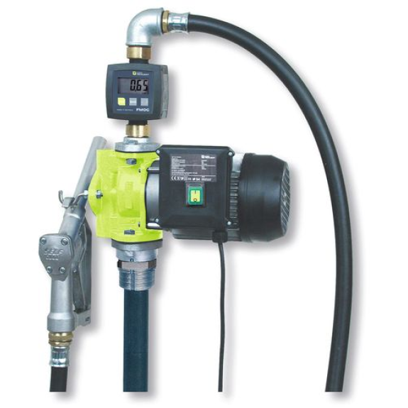 Pompe électrique pour fûts V, avec valve à huile, plongeur 840 mm-Lire la description