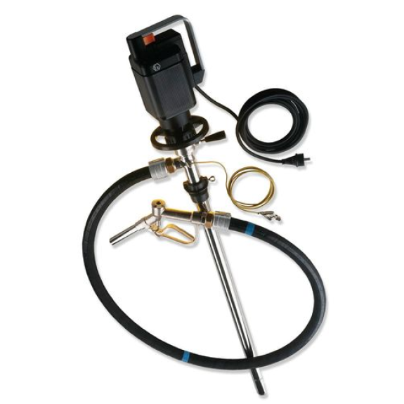 Pompe pour fûts électrique, pour solvants, plongeur 1000 mm optimisé pour vidage des résidus, ATEX-Lire la description