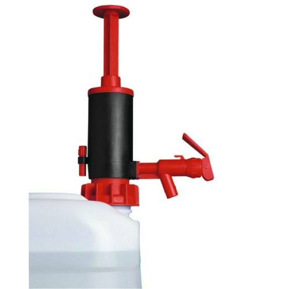 Pompe manuelle de transfert, joints en EPDM, rouge-Lire la description