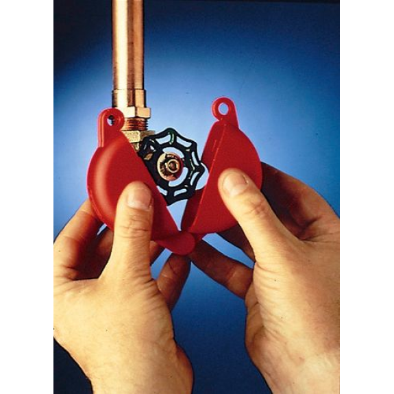 Blocage de valves, pour manivelles avec un diamètre de 25-64 mm, rouge-Lire la description
