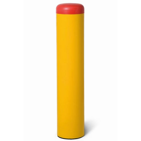Poteau de protection, à cheviller, plastique, hauteur 560 mm, jaune, vis incluses Poteau de protection, à cheviller, plastique, hauteur 560 mm, jaune, vis incluses-Lire la description