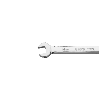 Jetech 14mm Clé mixte à cliquet - Clé polygonale en acier de qualité industrielle Cr-V au fini chrome poli-Lire la description