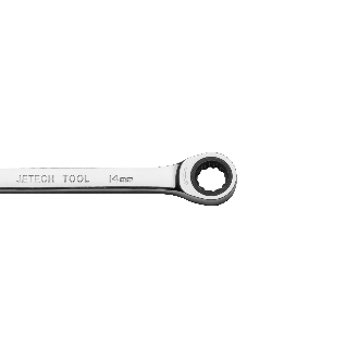 Jetech 14mm Clé mixte à cliquet - Clé polygonale en acier de qualité industrielle Cr-V au fini chrome poli-Lire la description