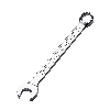 Jetech 16 mm Clé métrique mixte - Clé en acier Cr-V haute résistance finition sablée à profil mince