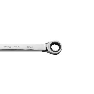Jetech 18mm Clé mixte à cliquet - Clé polygonale en acier de qualité industrielle Cr-V au fini chrome poli-Lire la description