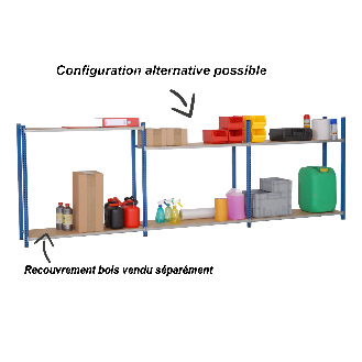 Rayonnage tubulaire 6 niveaux 70 x 100 x 200 cm-Lire la description