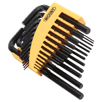 25pcs MM bras court et long bras SAE clés hexagonales CRV en acier, finition noire, Porte-PE-Lire la description