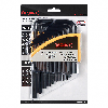 25pcs MM bras court et long bras SAE clés hexagonales CRV en acier, finition noire, Porte-PE