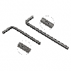 25pcs MM bras court et long bras SAE clés hexagonales CRV en acier, finition noire, Porte-PE